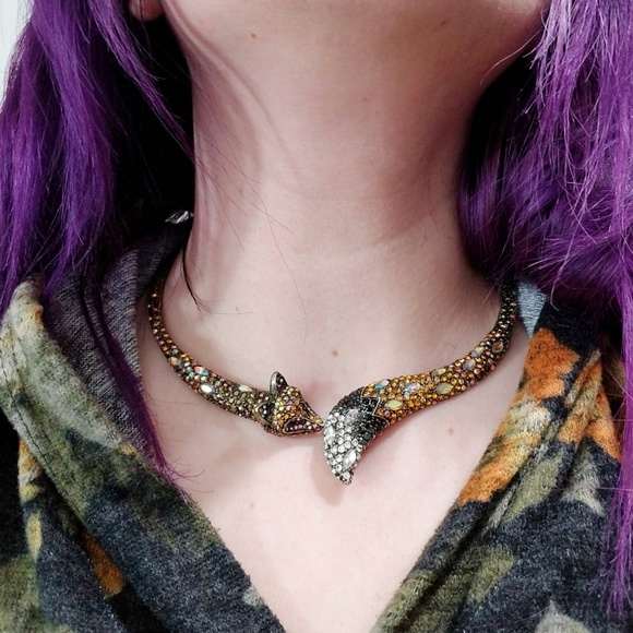 Betsey Johnson Rhinestone Fox Hinge 